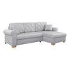 ECKSOFA in Hellgrau  - Buchefarben/Hellgrau, Design, Holz/Textil (266/161cm) - MID.YOU