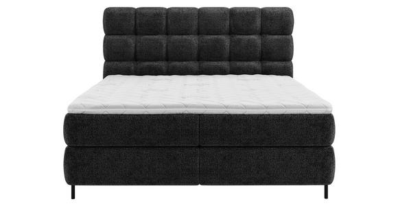 BOXSPRINGBETT 180/200 cm  in Schwarz  - Schwarz, Trend, Textil/Metall (180/200cm) - Esposa