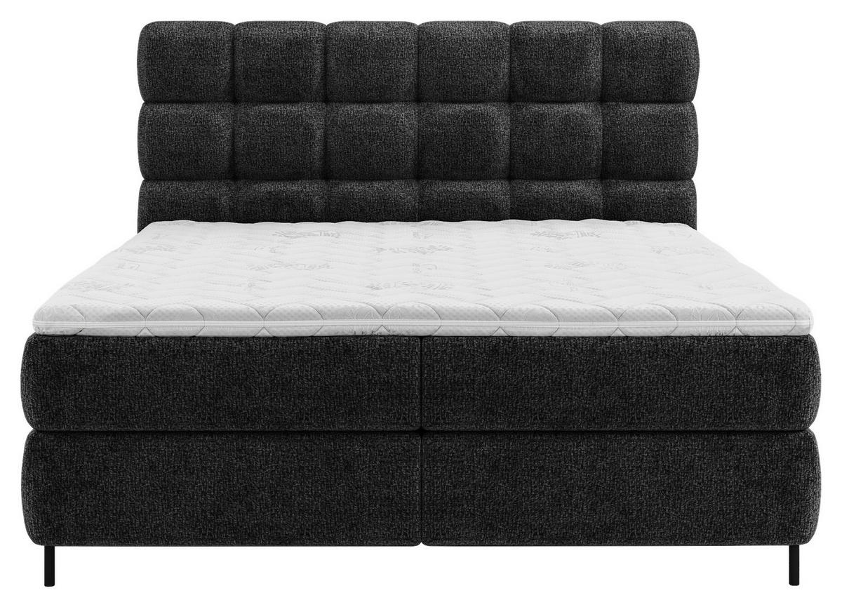 BOXSPRINGBETT 180/200 cm  in Schwarz  - Schwarz, Trend, Textil/Metall (180/200cm) - Esposa