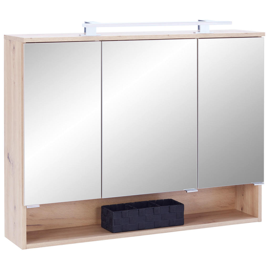 Spiegelschrank Fresh Mit Led 3-Türig Bht: 100x75x20 Cm