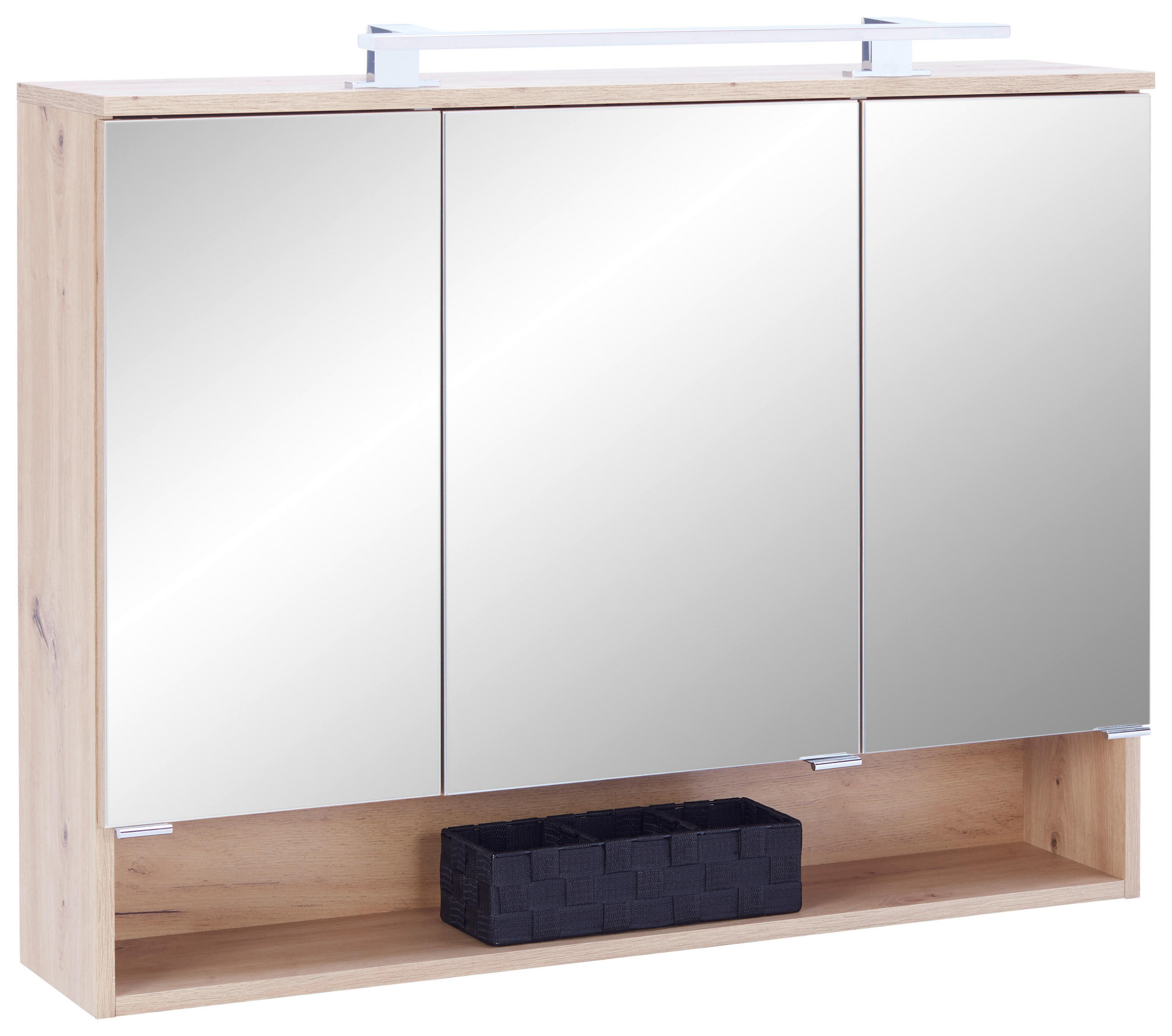 Spiegelschrank Fresh Mit Led 3-Türig Bxhxt: 100x75x20 Cm