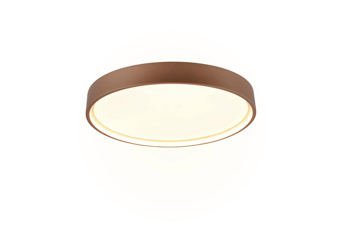 LED-DECKENLEUCHTE Doha 45/5,5 cm   - Braun, MODERN, Metall (45/5,5cm) - Trio Leuchten