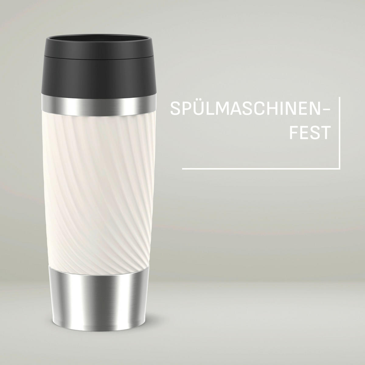 THERMOBECHER Classic Twist 0,36L L  - Weiß, Basics, Metall (8/8/20,4cm) - Emsa