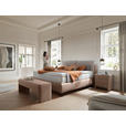 BOXSPRINGBETT 180/200 cm  in Hellbraun, Greige  - Hellbraun/Greige, Design, Textil/Metall (180/200cm) - Johann Jakob