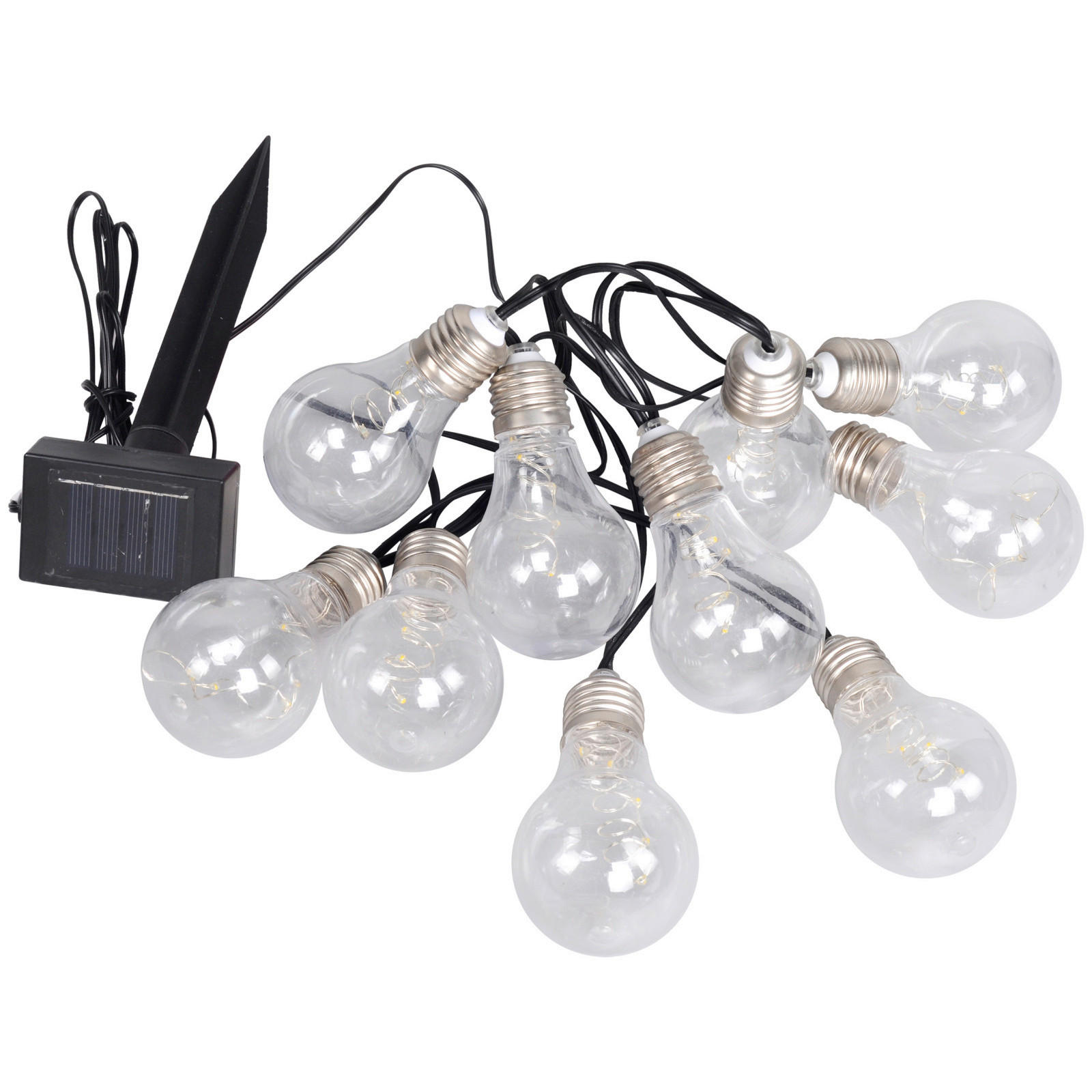 SZOLÁRLÁMPA  - ezüstszínű, Basics, műanyag (380/5.8/10cm)