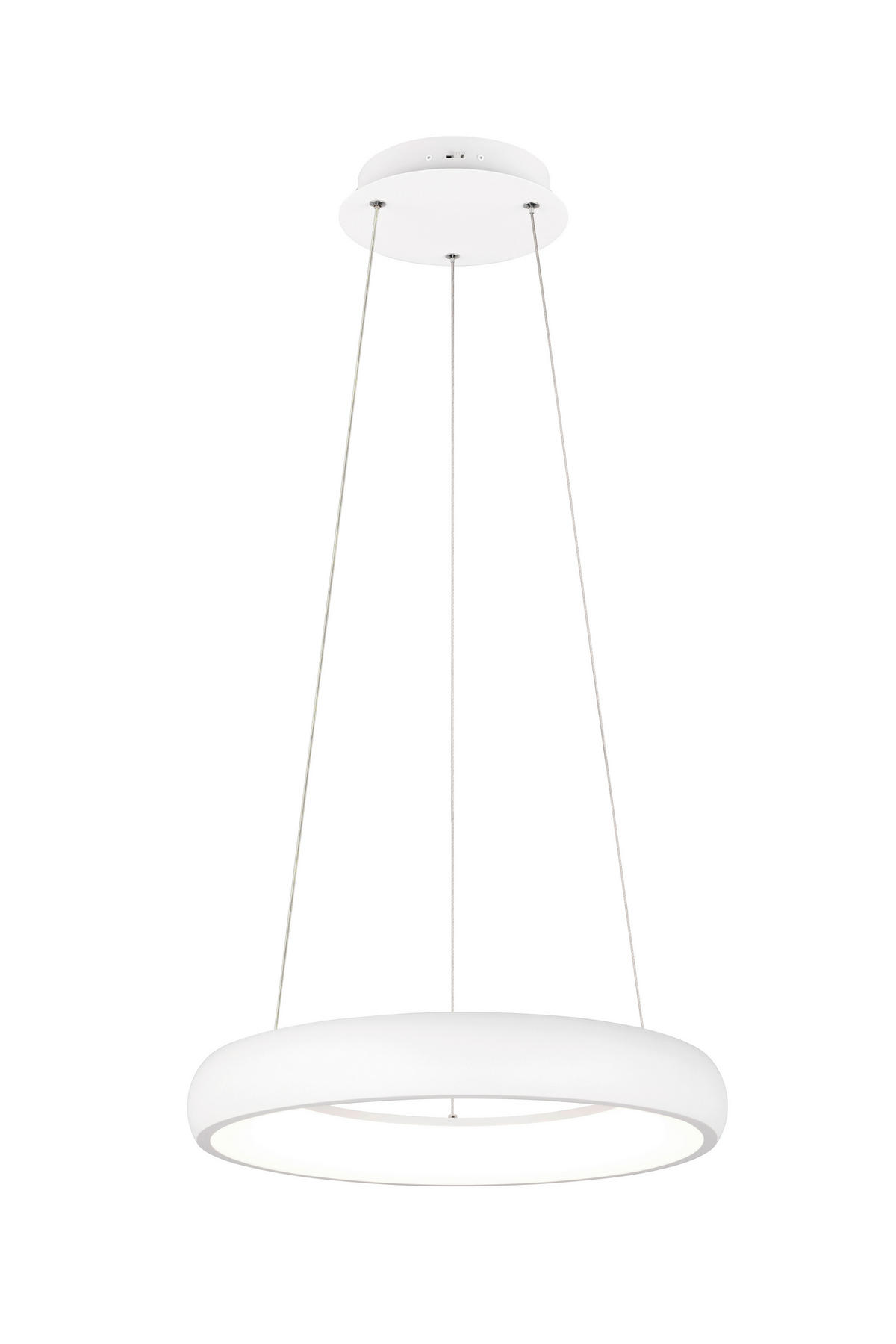 ZÁVESNÉ LED SVIETIDLO, 46,5/150 cm  - biela, Design, kov (46,5/150cm) - Trio Leuchten
