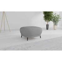 HOCKER in Textil Grau  - Schwarz/Grau, MODERN, Textil/Metall (90/49/90cm) - Sit & More