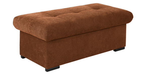 HOCKERBANK 108/42/54 cm Flachgewebe Haselnussfarben Kunststoff - Schwarz/Haselnussfarben, Design, Kunststoff/Textil (108/42/54cm) - Xora