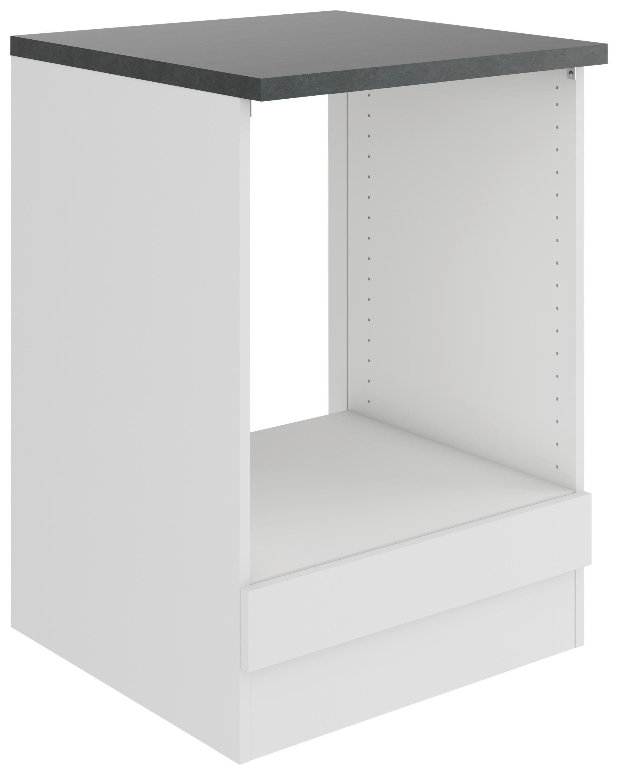 HERDUMBAUSCHRANK 60/84,8/60 cm  in Weiß  - Anthrazit/Weiß, Basics, Holzwerkstoff (60/84,8/60cm) - Optifit