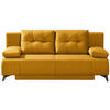 SCHLAFSOFA Flachgewebe Gelb  - Gelb/Hellgrau, MODERN, Textil/Metall (197/88/89cm) - Novel