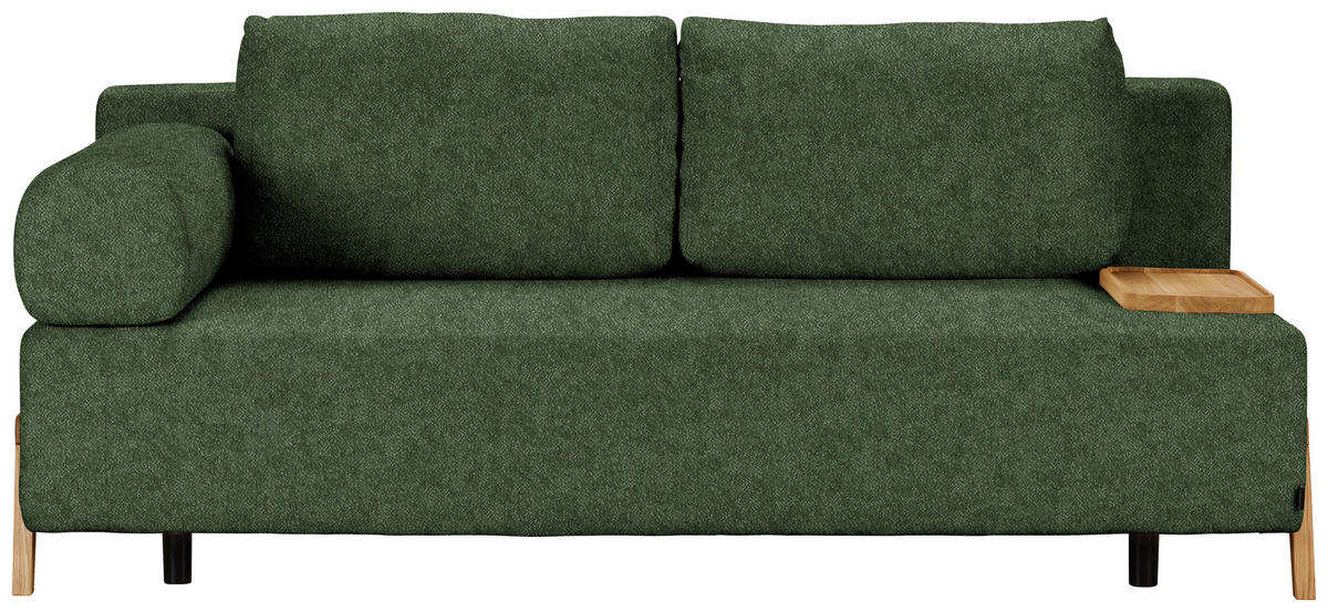 SCHLAFSOFA in Holz, Textil Olivgrün  - Naturfarben/Olivgrün, Design, Holz/Textil (211/88/102cm) - Niels Andersson