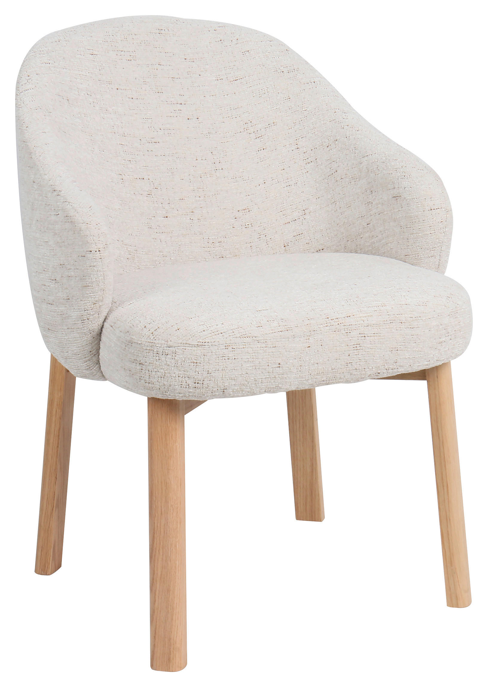 ARMLEHNSTUHL  in Samt  - Beige/Naturfarben, MODERN, Holz/Textil (58/82/60cm) - MID.YOU
