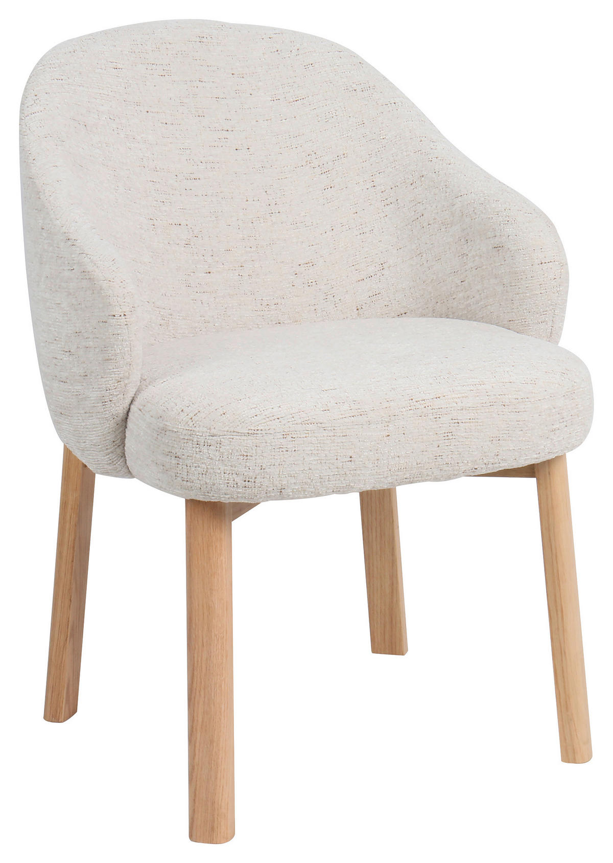 ARMLEHNSTUHL  in Samt  - Beige/Naturfarben, MODERN, Holz/Textil (58/82/60cm) - MID.YOU