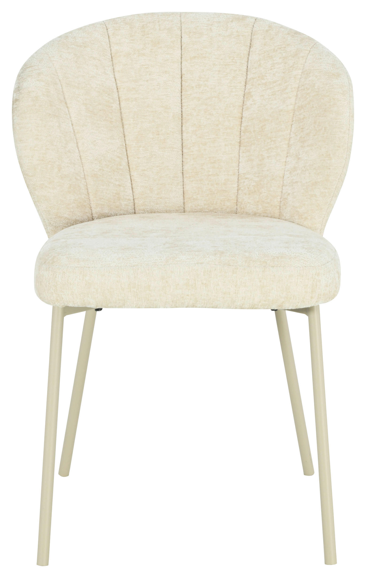 VIERFUßSTUHL  in Eisen Chenille Holz, Metall, Textil  - Beige, MODERN, Holz/Textil (55/79/59cm) - P & B