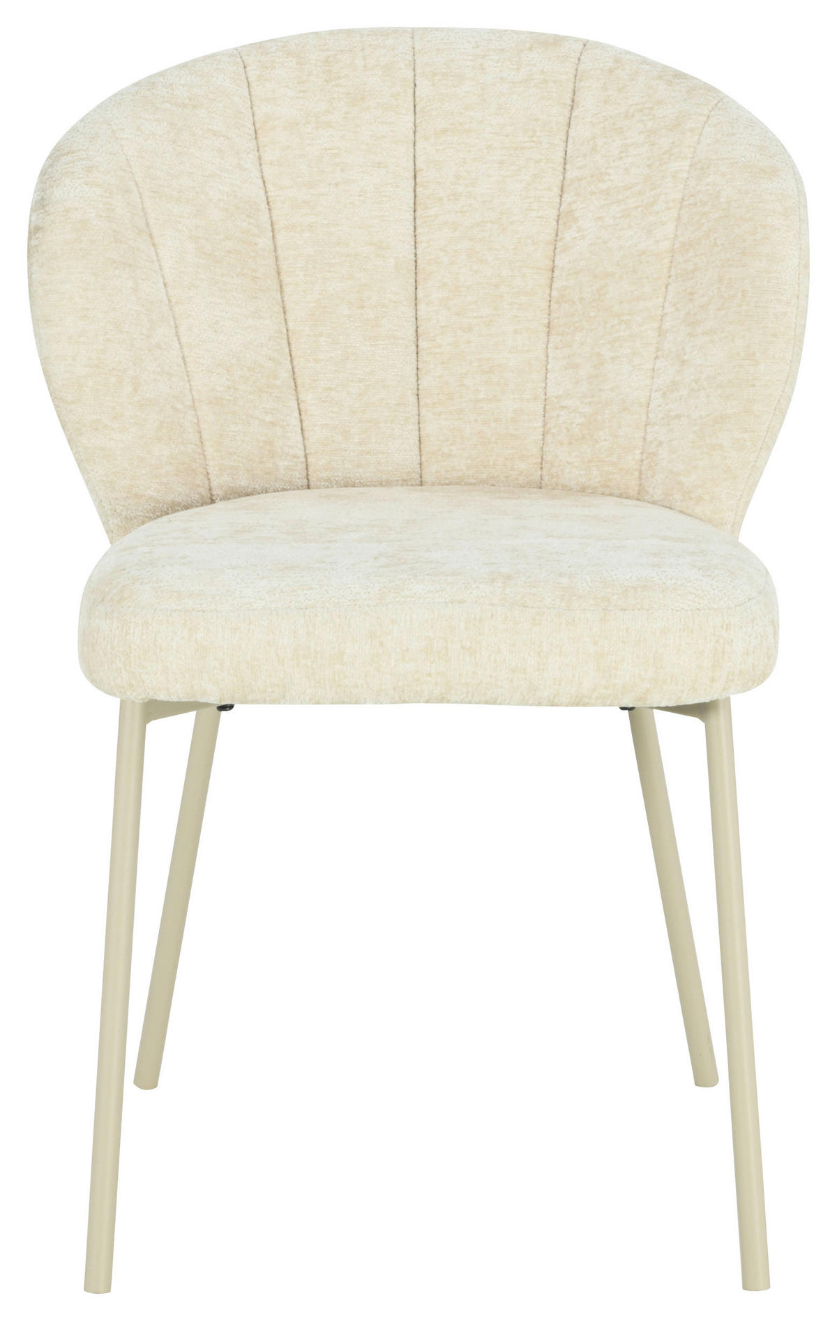 VIERFUßSTUHL  in Eisen Chenille Holz, Metall, Textil  - Beige, MODERN, Holz/Textil (55/79/59cm) - P & B