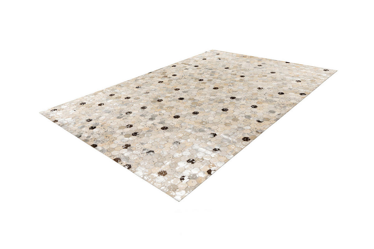 FLACHWEBETEPPICH 120/170 cm Lavin 1025 Silber / Grau Grau, Silberfarben  - Silberfarben/Grau, KONVENTIONELL, Leder/Textil (120/170cm)
