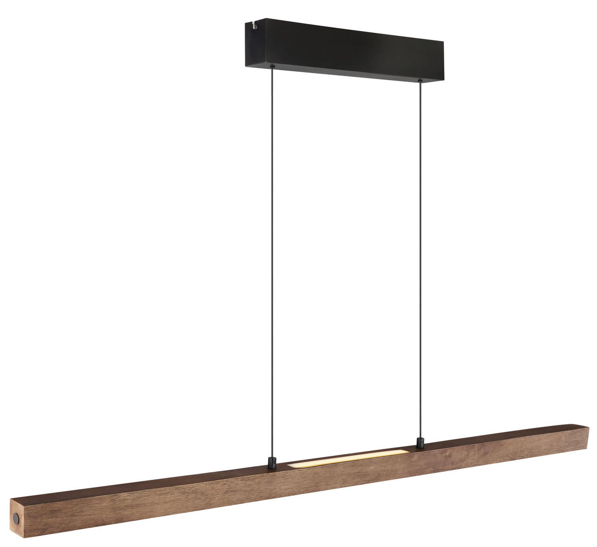 LED-HÄNGELEUCHTE 115/4,5/150 cm    - Dunkelbraun/Opal, Natur, Holz/Kunststoff (115/4,5/150cm) - Globo