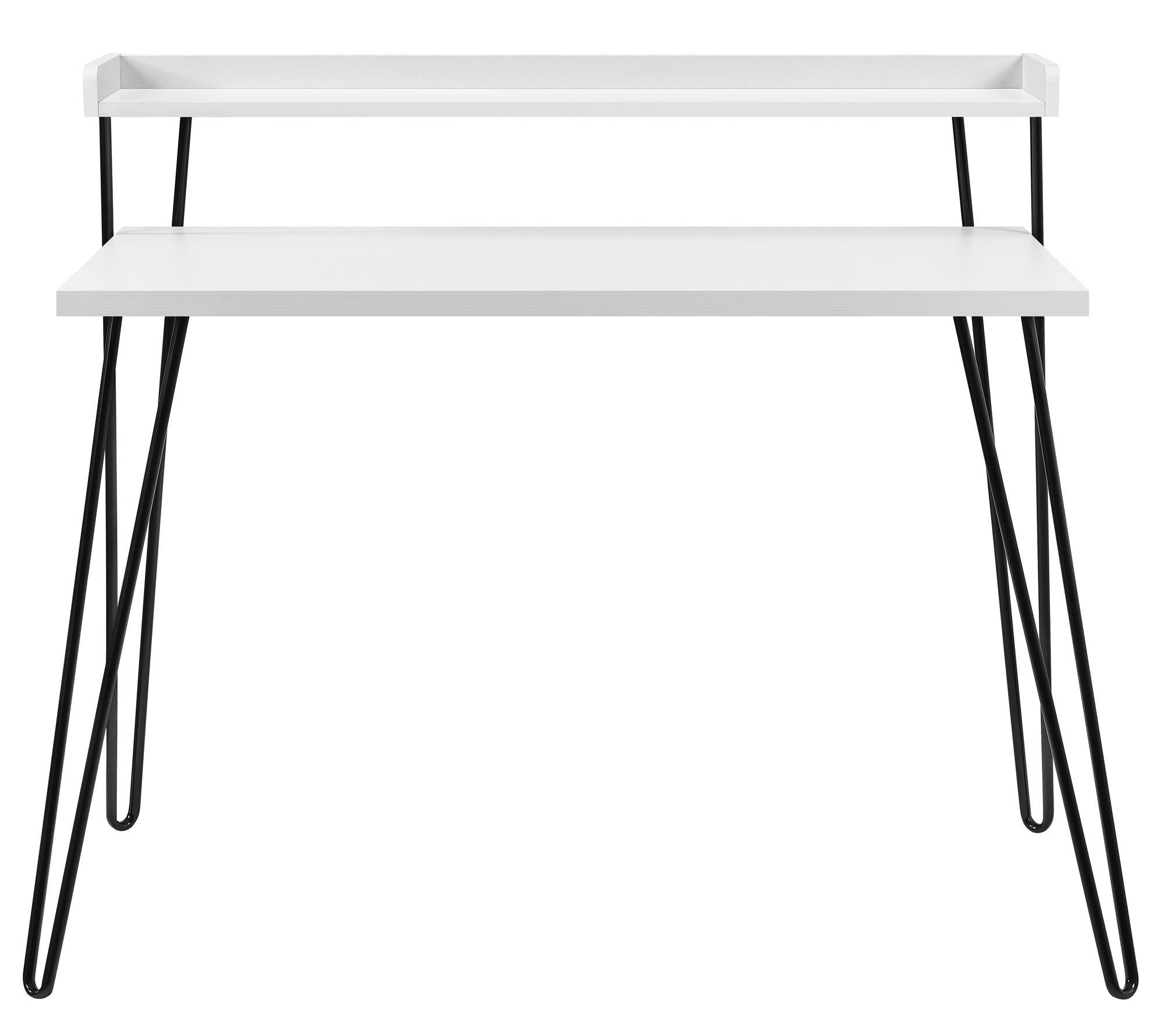 SCHREIBTISCH 112/89/60 cm  in Weiß  - Schwarz/Weiß, Design, Papier/Holzwerkstoff (112/89/60cm) - MID.YOU