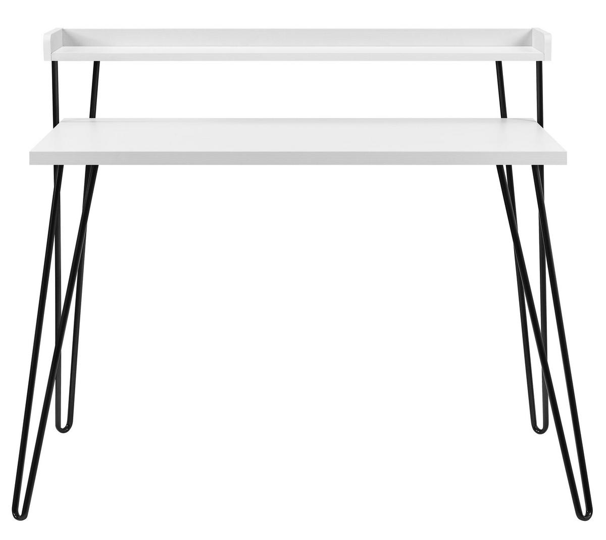SCHREIBTISCH 112/89/60 cm  in Weiß  - Schwarz/Weiß, Design, Papier/Holzwerkstoff (112/89/60cm) - MID.YOU