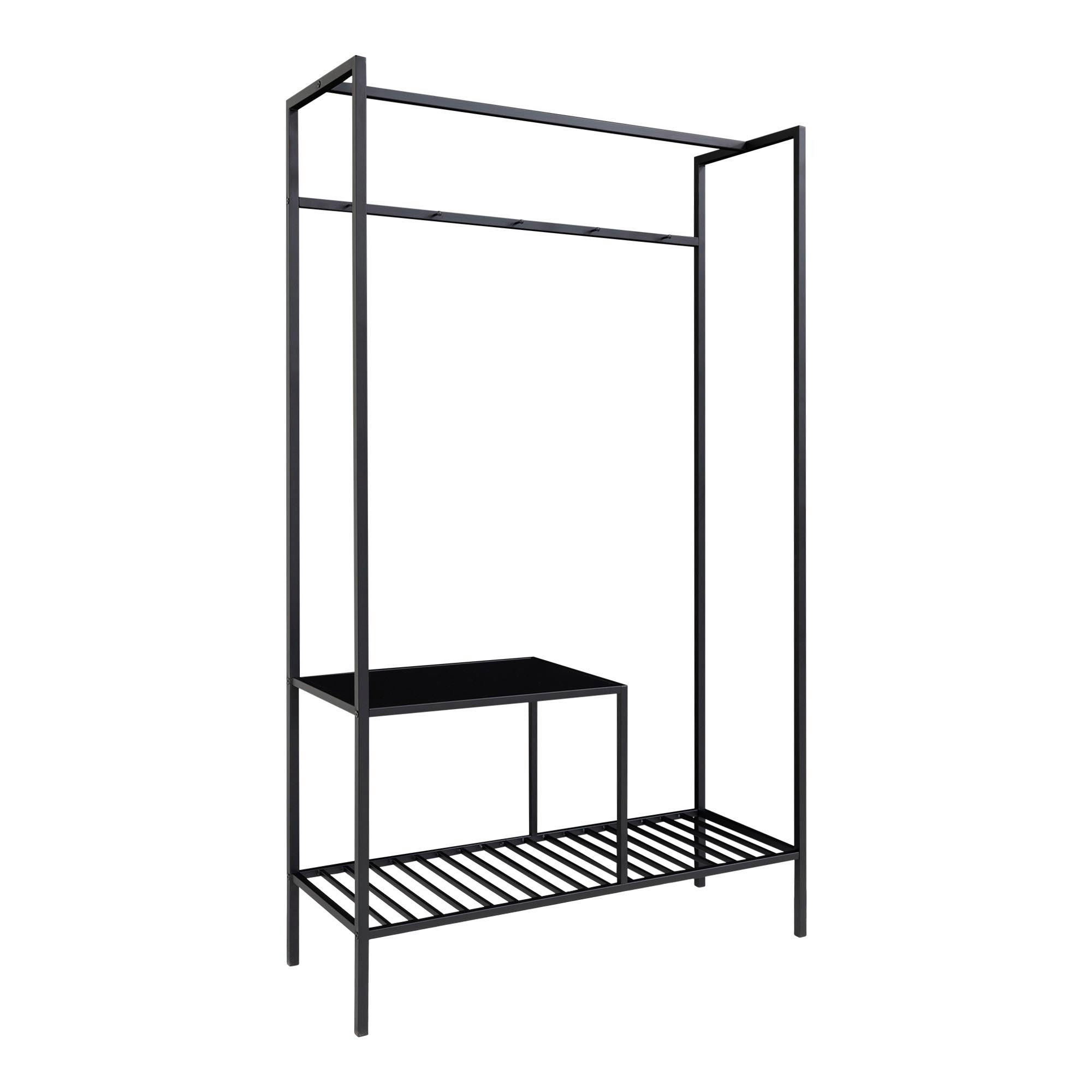 GARDEROBE  in 101/170/38 cm  - Schwarz, Basics, Holzwerkstoff/Metall (101/170/38cm) - MID.YOU