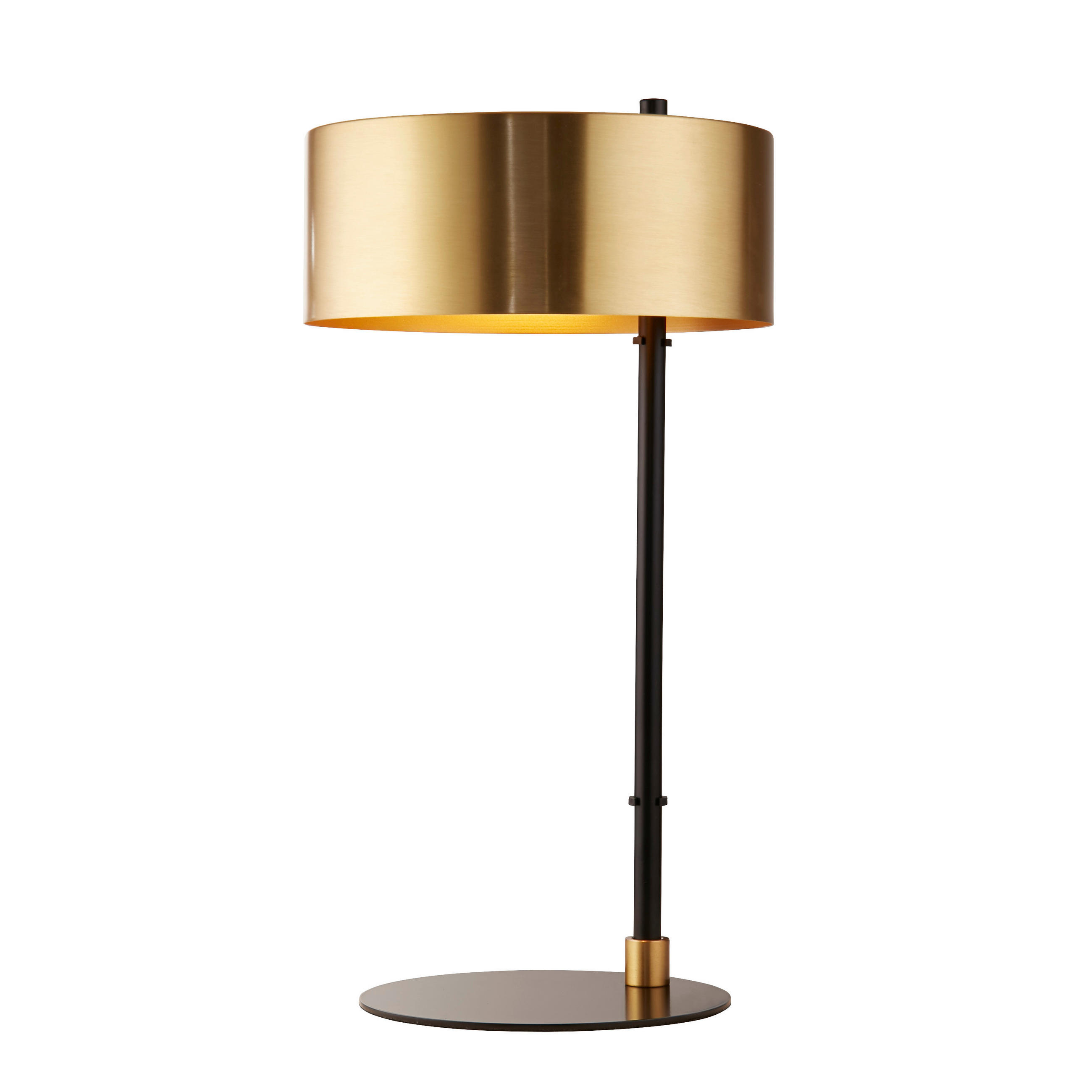 TISCHLEUCHTE Knox 25/49 cm   - Goldfarben/Schwarz, MODERN, Metall (25/49cm)