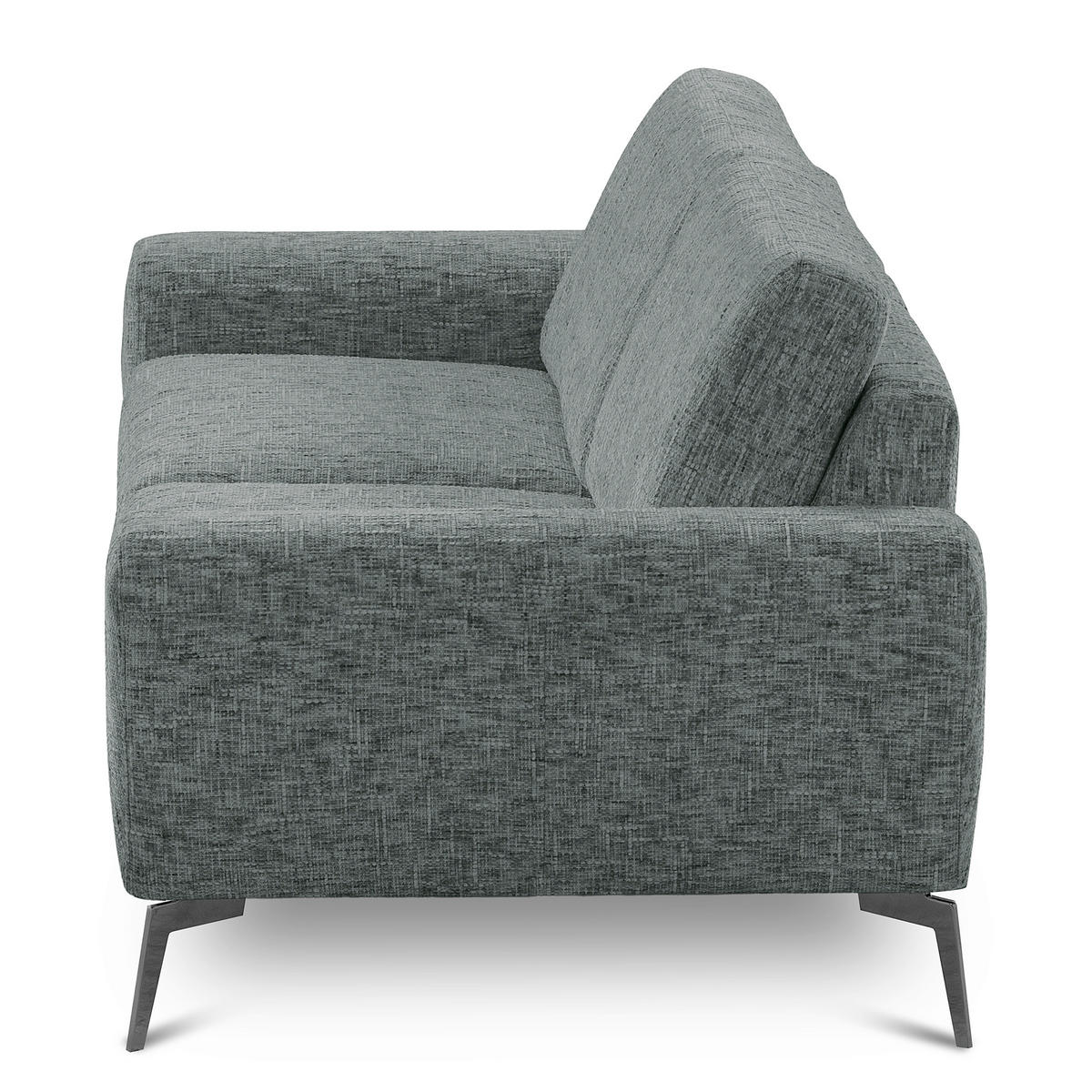 3-SITZER-SOFA Webstoff Anthrazit  - Anthrazit/Schwarz, Design, Textil/Metall (187/85/92cm) - Livetastic
