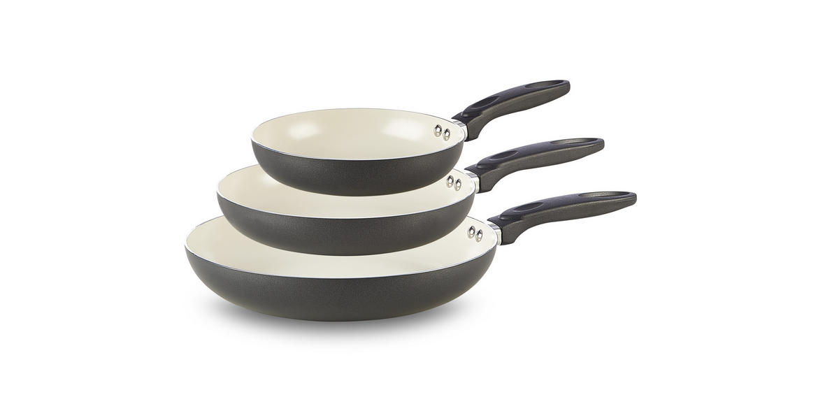 SET TAVA  3-dijelni   - antracit/krem, Basics, metal (20+24+28cm) - Homeware Profession.
