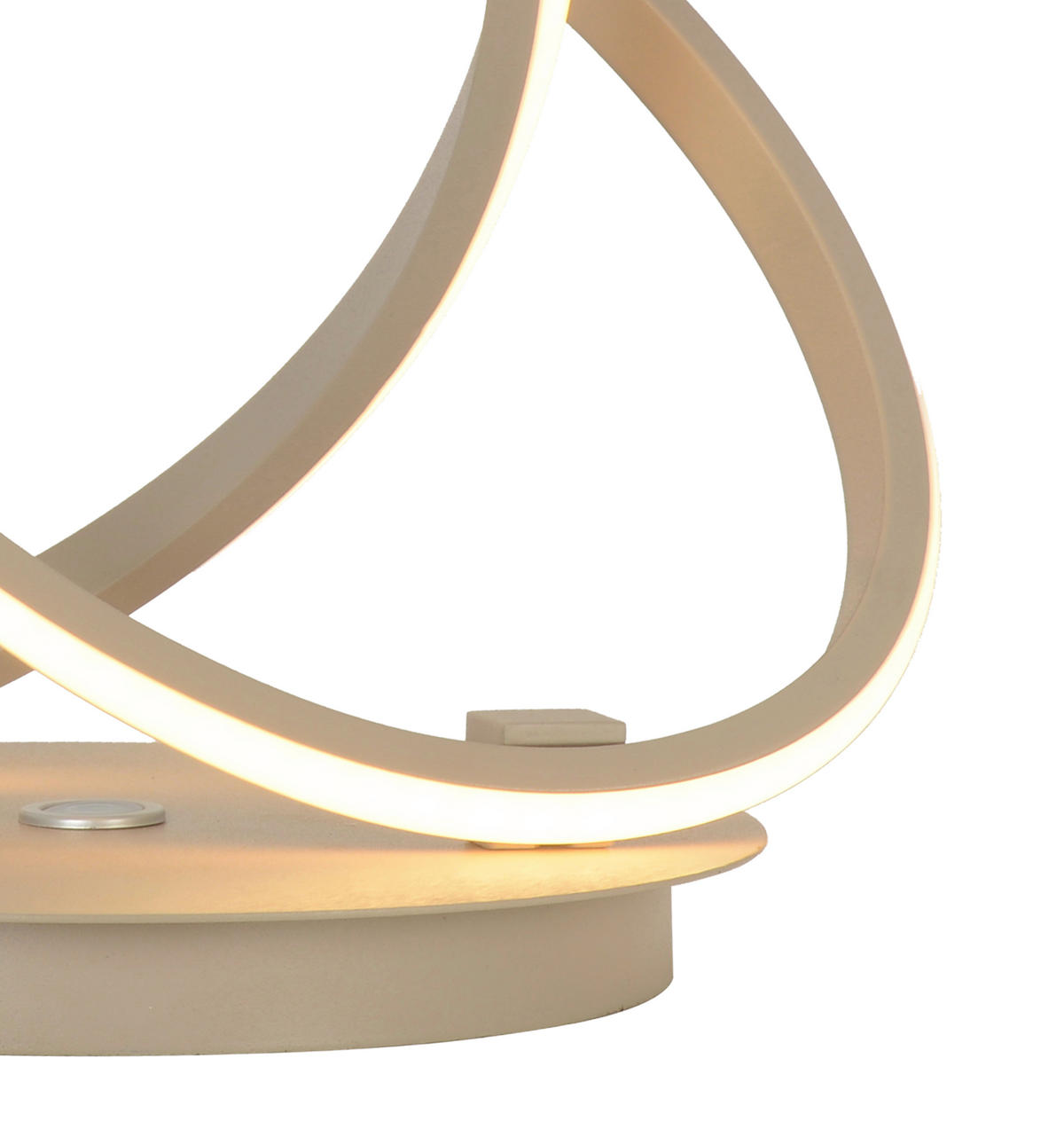 LED-TISCHLEUCHTE Bandol 26/21/33 cm   - Sandfarben, Design, Kunststoff/Metall (26/21/33cm)