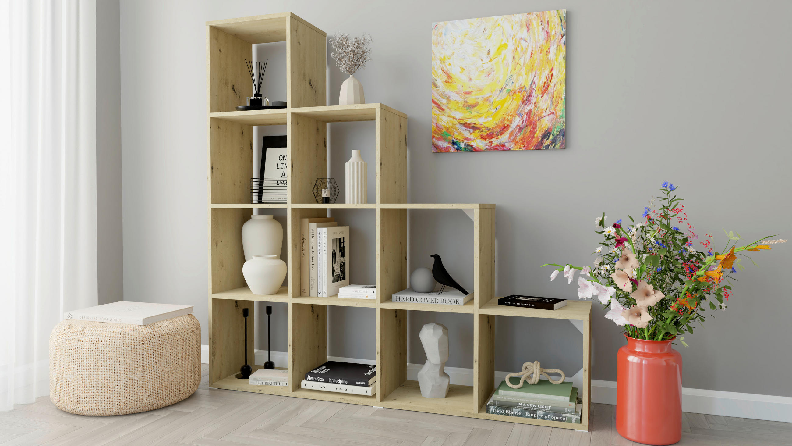 REGAL hrast Artisan  drvni materijal  - hrast Artisan, Design, drvni materijal (141,6/30/140cm)