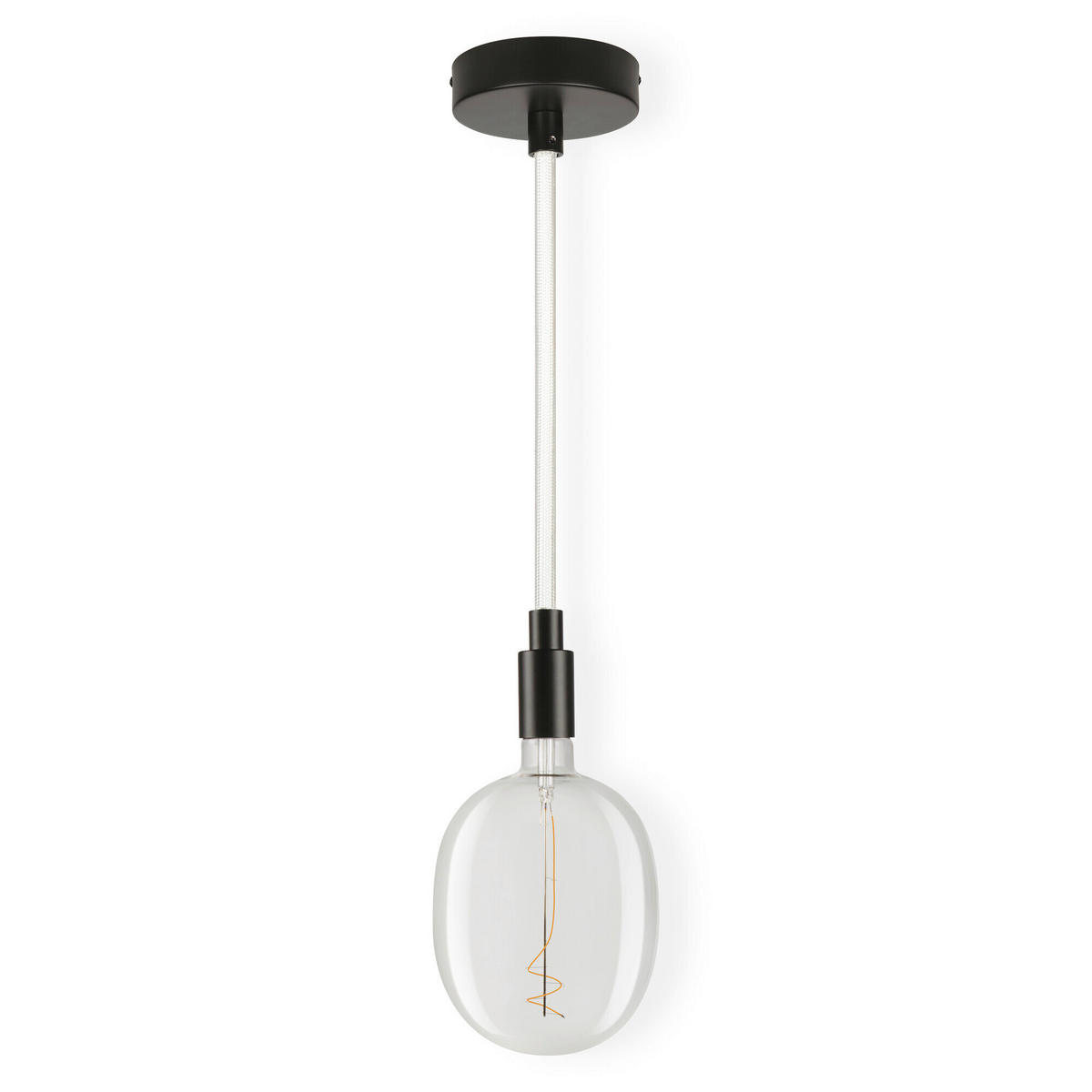 LED-HÄNGELEUCHTE 14/117,5 cm   - Schwarz, Basics, Metall (14/117,5cm) - Osram