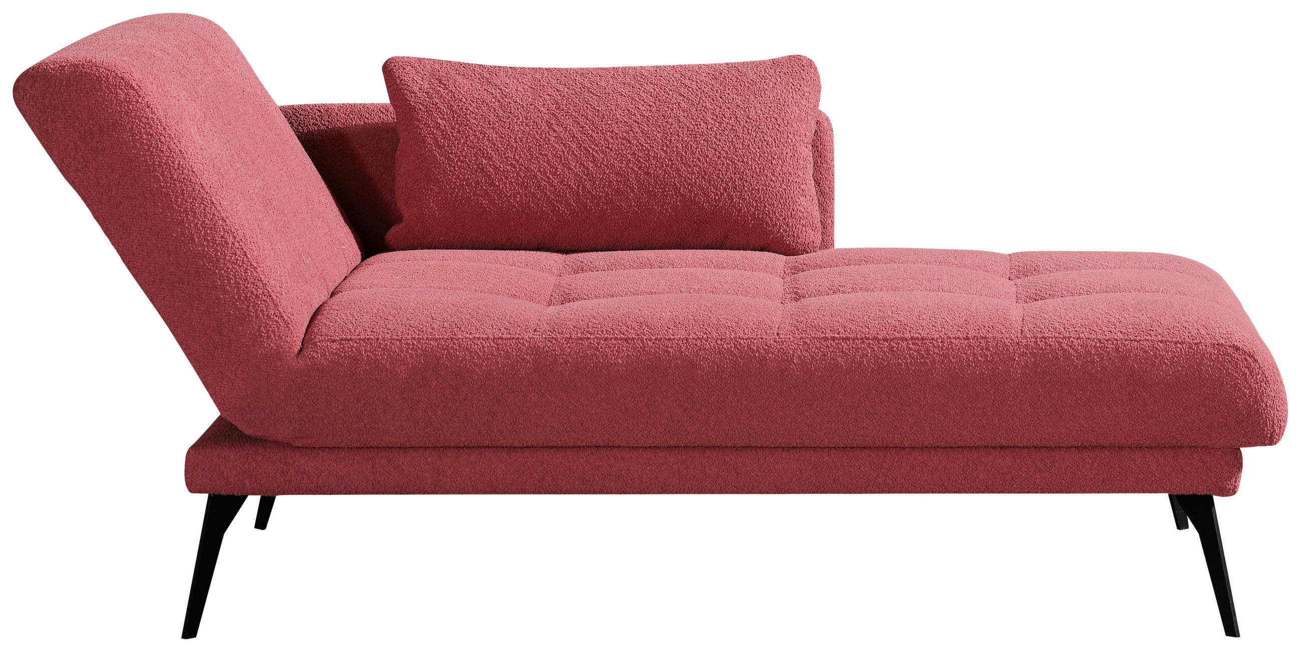 RÉCAMIERE Rosa  - Schwarz/Rosa, KONVENTIONELL, Textil/Metall (200/85/106cm) - Novel