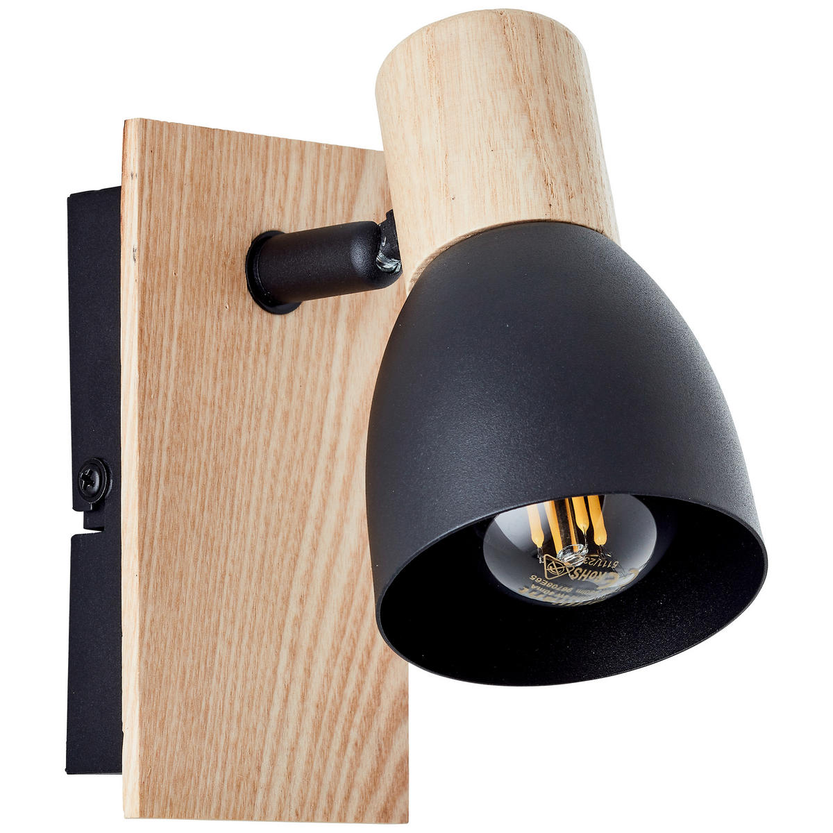 STRAHLER 14/7 cm   - Schwarz/Naturfarben, Basics, Holz/Metall (14/7cm) - Brilliant