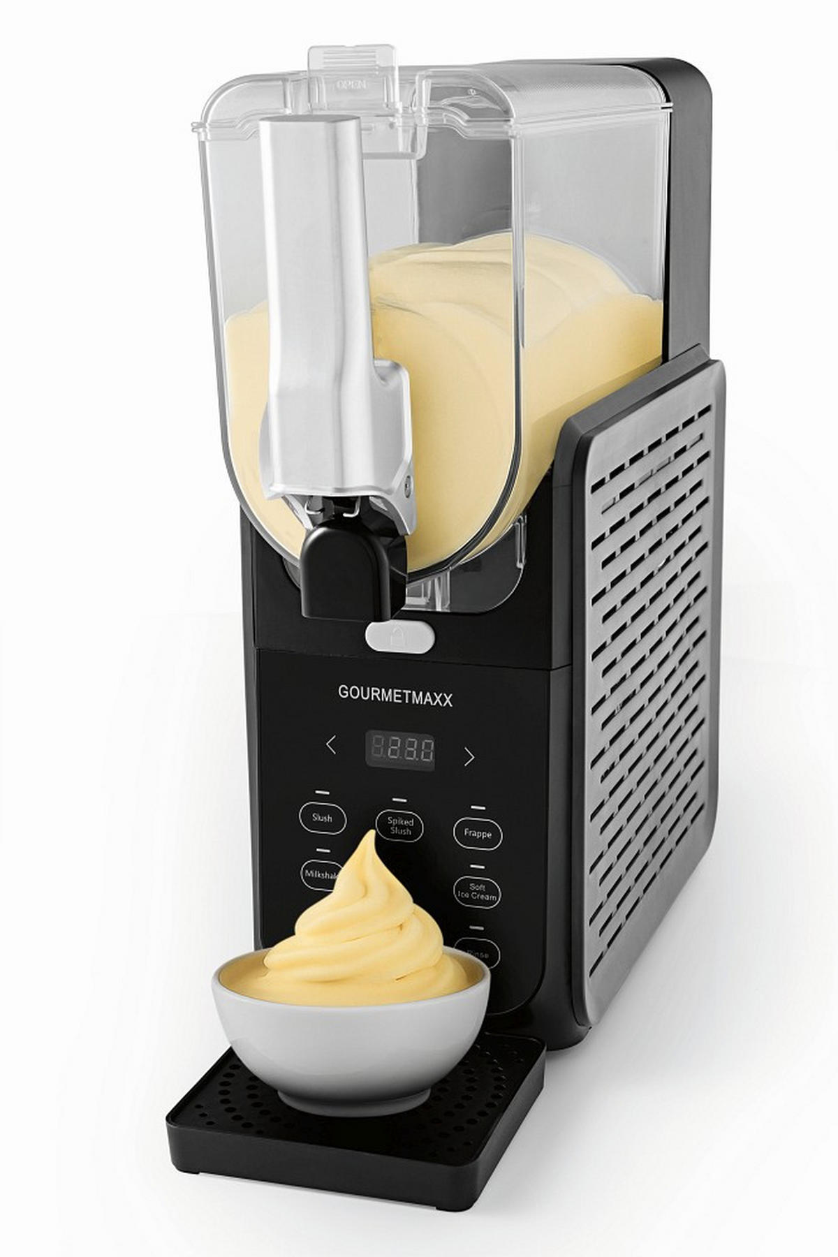 EISMASCHINE GOURMETmaxx  - Transparent/Schwarz, Basics, Kunststoff/Metall (40,5/15,5/43cm) - GOURMETMAXX