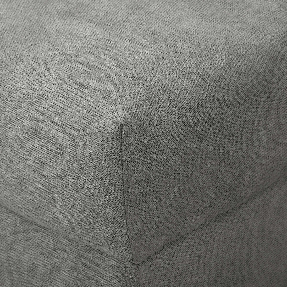 ECKSOFA Ariella Dunkelgrau Mikrofaser  - Dunkelgrau/Naturfarben, Design, Holz/Textil (231/161cm) - Livetastic