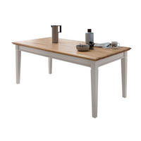 ESSTISCH Kiefer massiv rechteckig Weiß  - Weiß, Design, Holz (180/75/90cm) - Livetastic