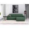 ECKSOFA in Struktur Dunkelgrün  - Dunkelgrün/Schwarz, Modern, Kunststoff/Textil (265/164cm) - Trendmanufaktur
