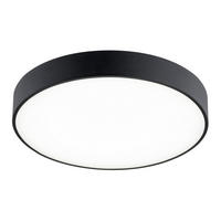 LED-DECKENLEUCHTE Tiamo 34/34/5 cm  - Transparent/Schwarz, KONVENTIONELL, Kunststoff/Metall (34/34/5cm)
