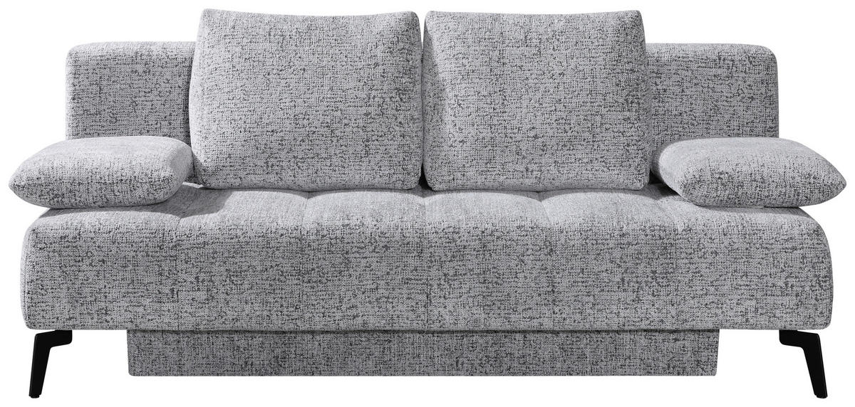 KANAPÉÁGY textil szürke  - fekete/szürke, Design, textil/fém (209-235/90/100cm) - Novel