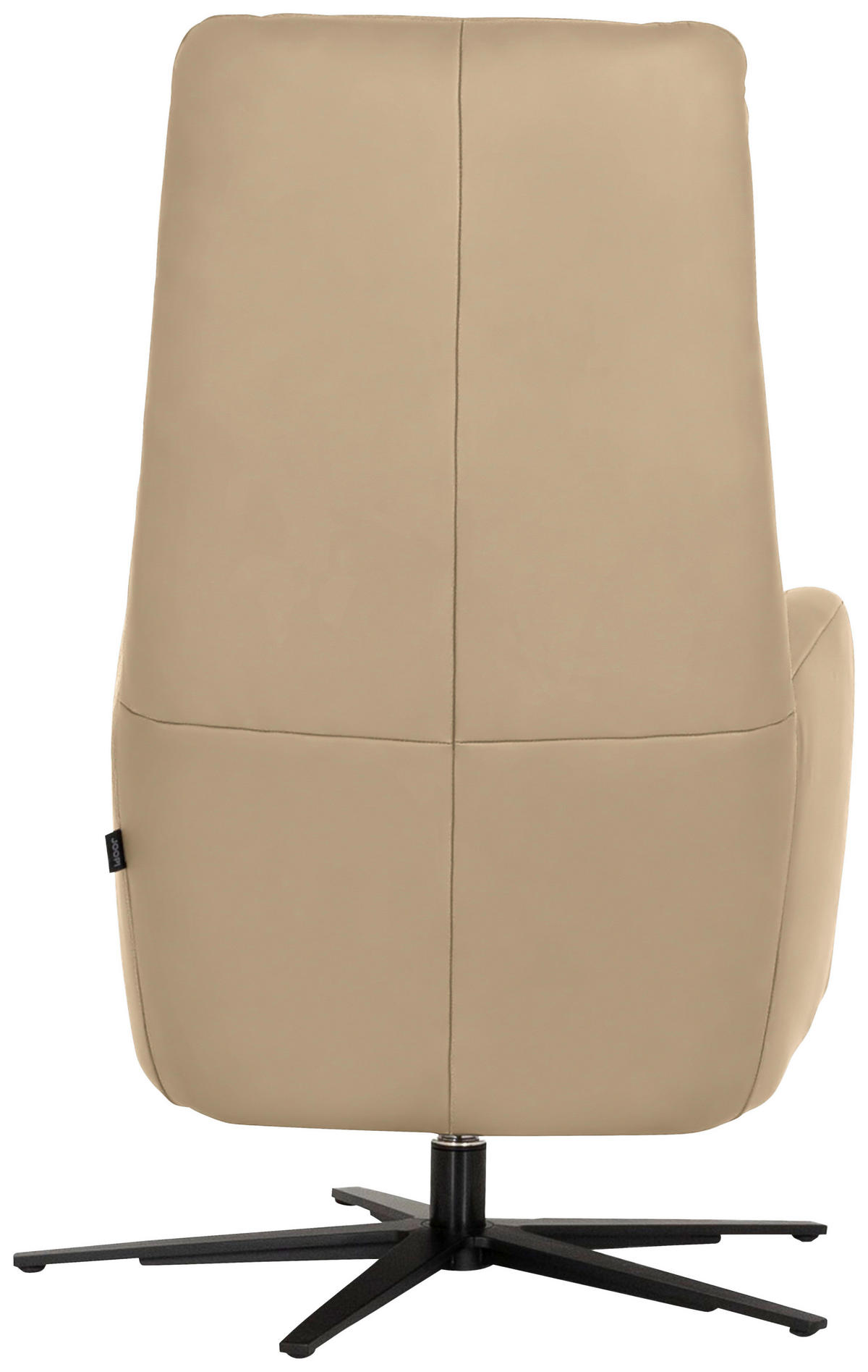 RELAXSESSEL Leder Sandfarben  - Sandfarben/Schwarz, Modern, Leder/Metall (66/110/83cm) - Joop!