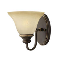 VÄGGLAMPA HK-Cello 24,2/21,6/21 cm   - bronsfärgad, Romantik / Lanthus, metall/glas (24,2/21,6/21cm) - Elstead Lighting