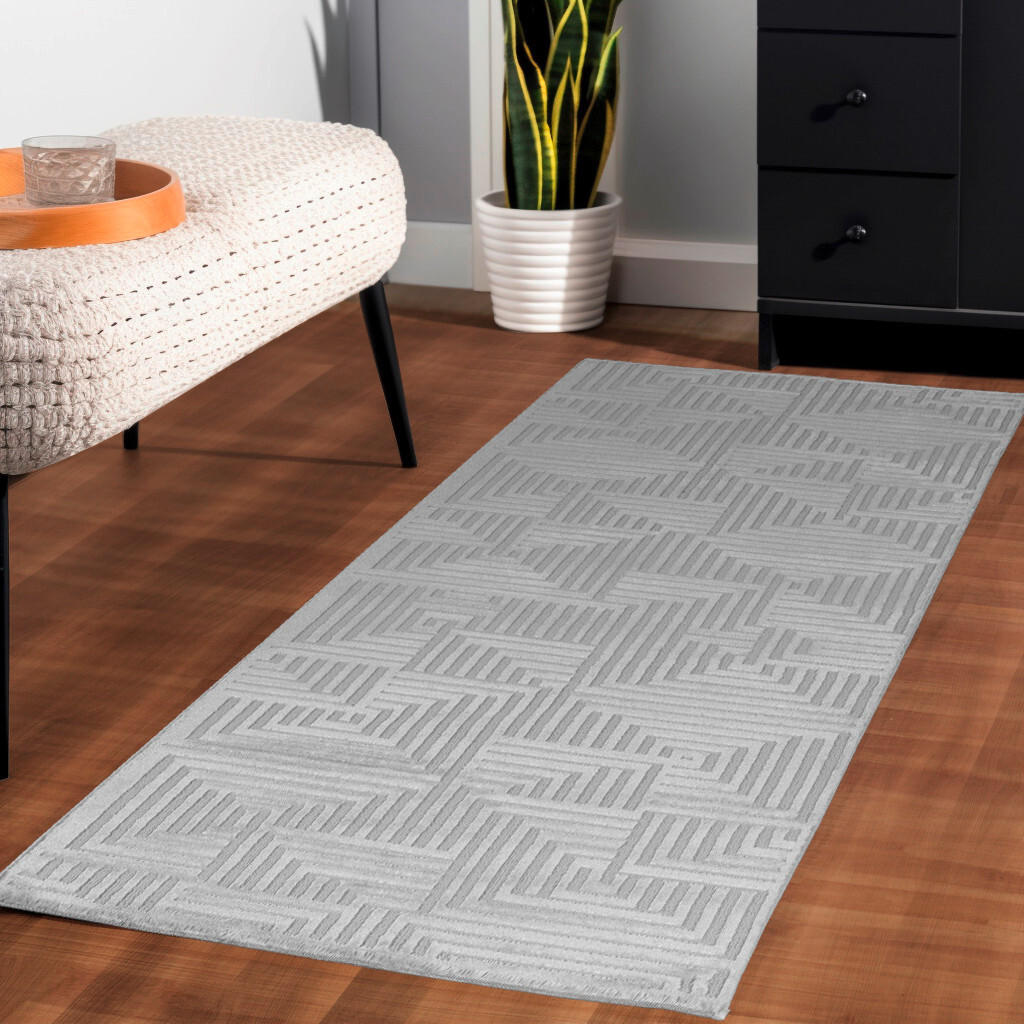 LÄUFER 80/250 cm Sahara  - Silberfarben, Design, Textil (80/250cm) - Novel