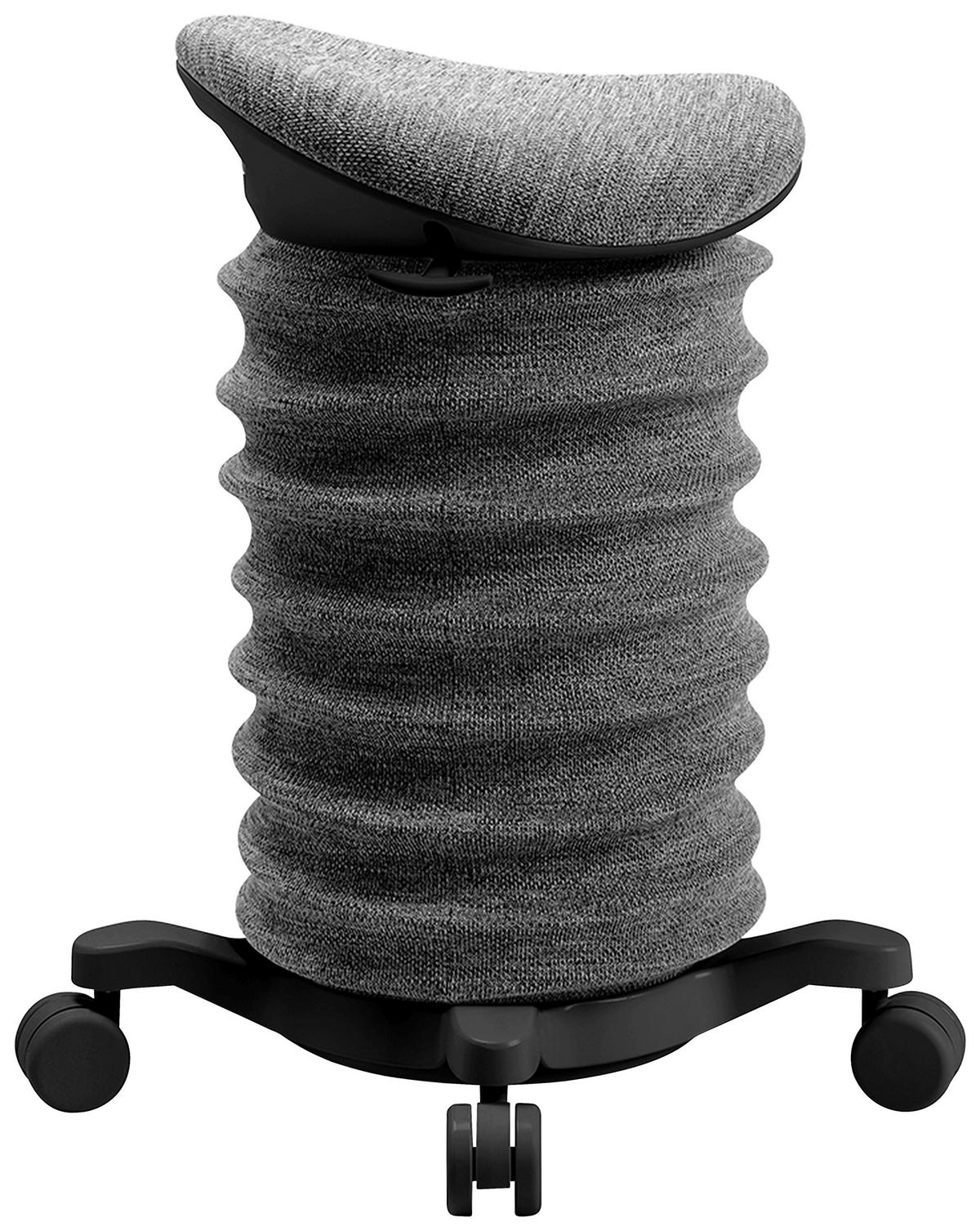 BÜROHOCKER 37,5/58-70/36 cm  - Schieferfarben/Schwarz, Design, Kunststoff/Textil (37,5/58-70/36cm) - Topstar