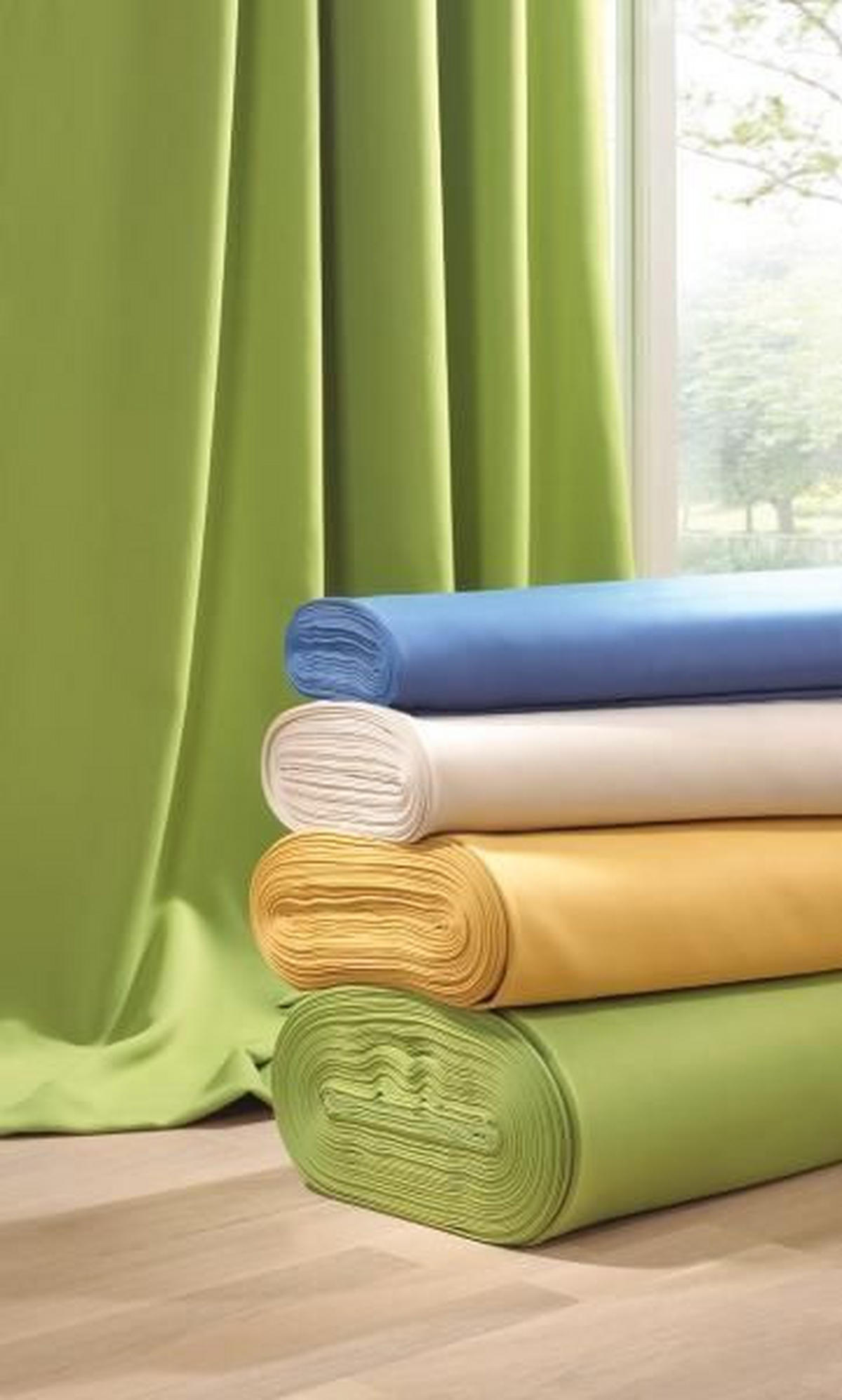 DEKORAČNÁ LÁTKA, zatemnenie, 150 cm - zelená, Basics, textil (150cm) - Esposa