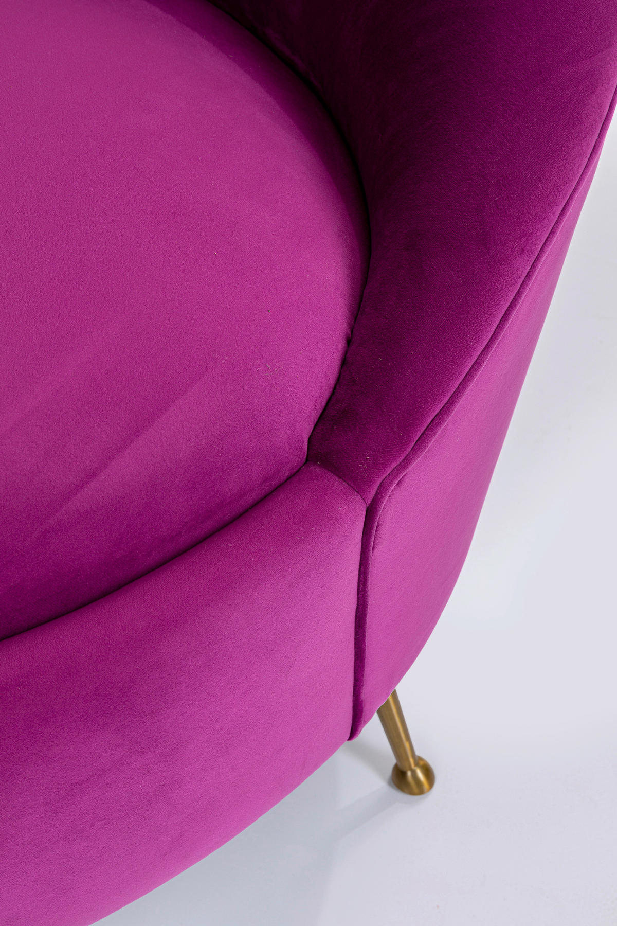 3-SITZER-SOFA Samt Lila  - Lila, Design, Textil/Metall (232/83/104cm) - Kare-Design