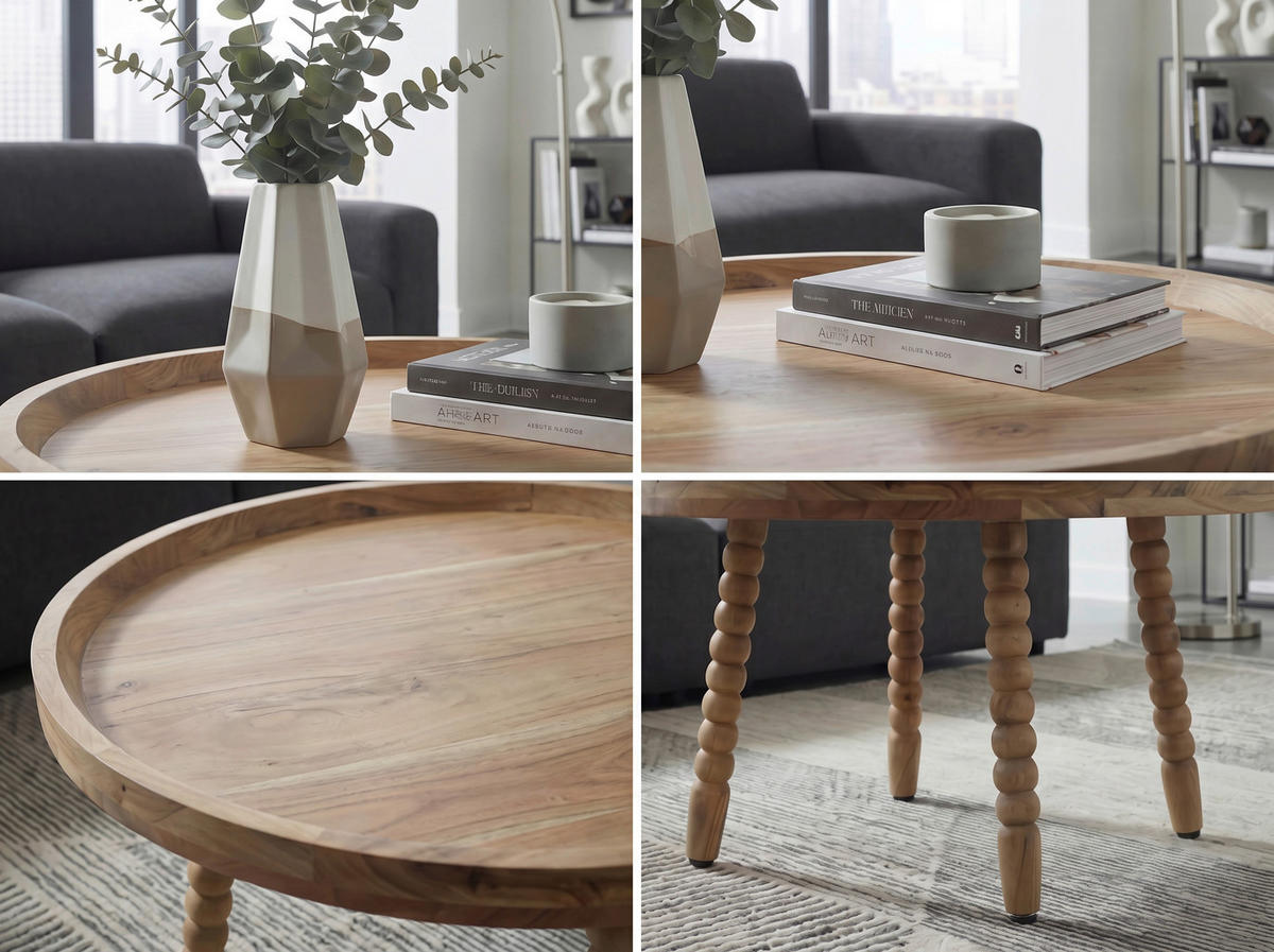 COUCHTISCH in Holz 60/60/40 cm  - Akaziefarben, Design, Holz (60/60/40cm) - Livetastic