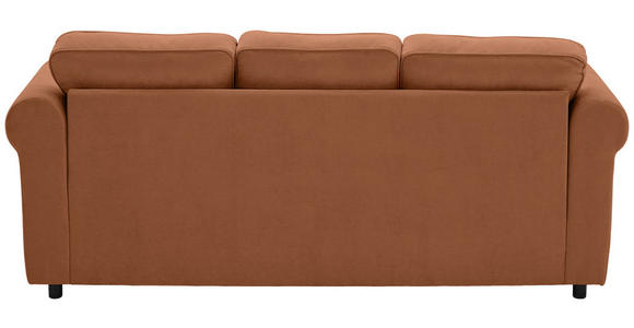 3-SITZER-SOFA  in Chenille Rostfarben  - Rostfarben/Schwarz, KONVENTIONELL, Kunststoff/Textil (226/88/86cm) - Carryhome