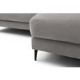 ECKSOFA  in Flachgewebe Sandfarben  253/177 cm  - Sandfarben/Schwarz, Design, Textil/Metall (253/177cm) - Dieter Knoll
