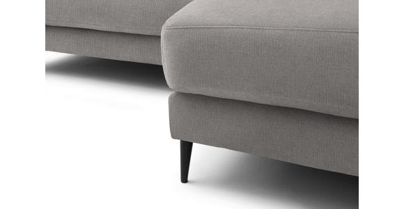 ECKSOFA  in Flachgewebe Sandfarben  253/177 cm  - Sandfarben/Schwarz, Design, Textil/Metall (253/177cm) - Dieter Knoll