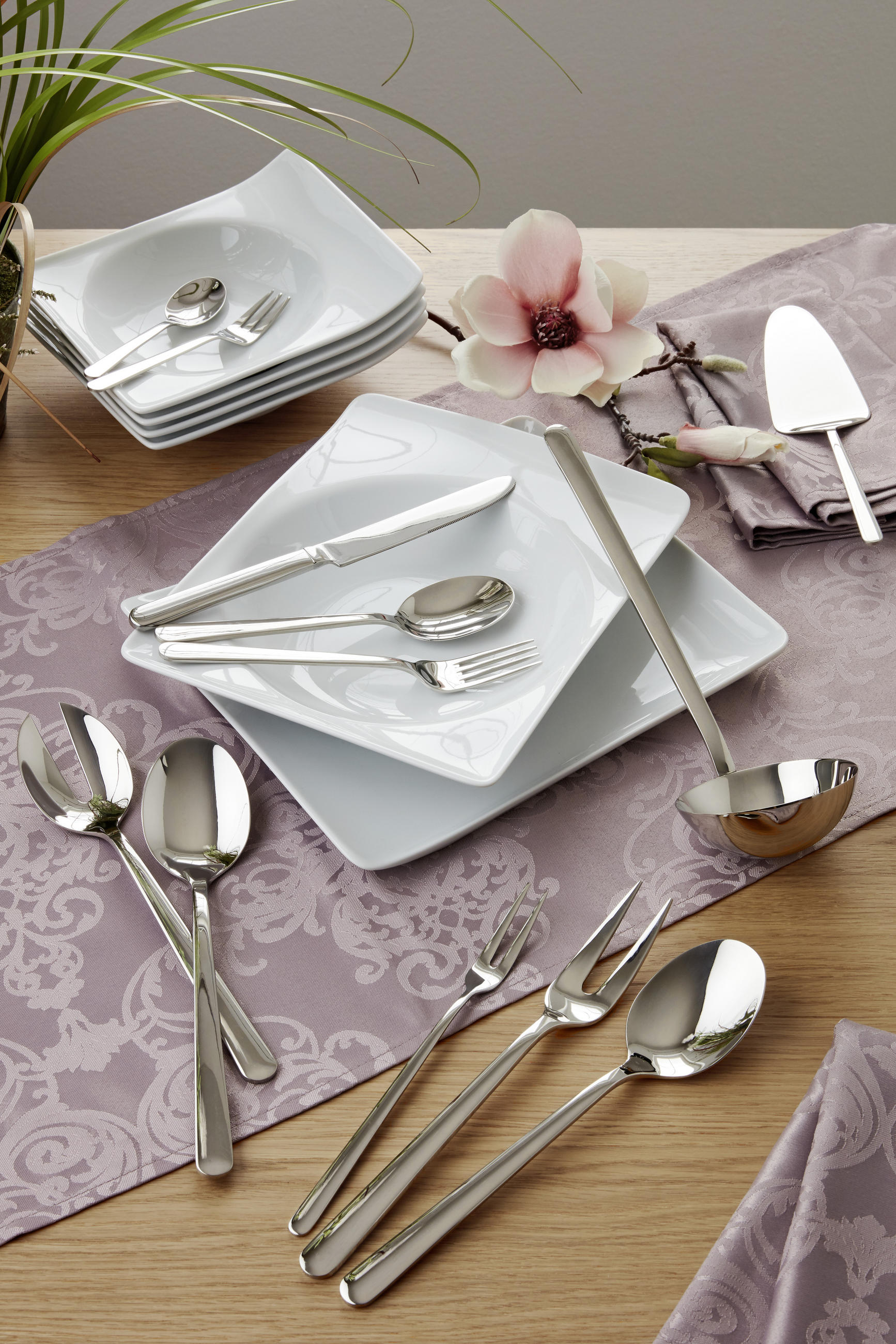 BESTECKSET BETA  67-teilig  - Silberfarben, MODERN, Metall (43/8.5/35.5cm) - Berndorf