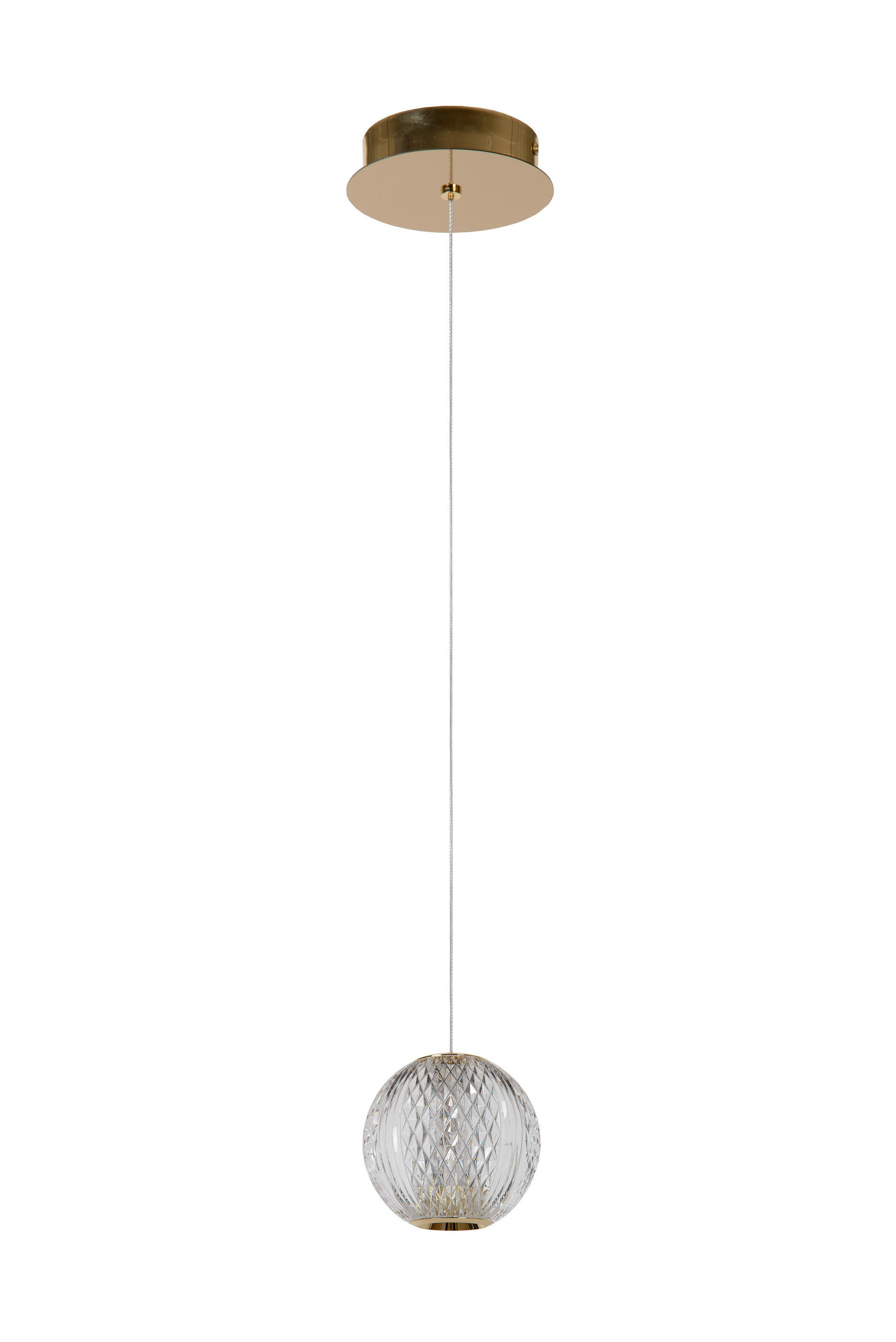 LED SVJETILJKA VISEĆA    14/14/150 cm    Cintra  - zlatne boje/prozirno, Romantično / ladanjski, metal/plastika (14/14/150cm)